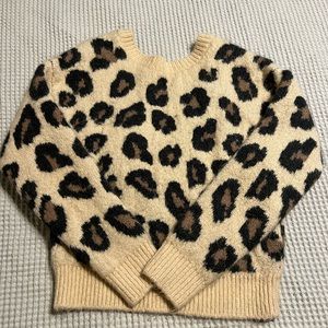 Cheetah print sweater from VS Pink size Small